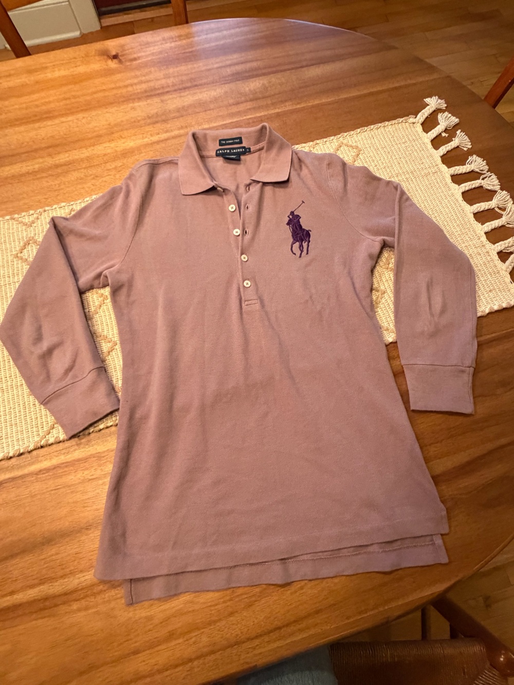 Ralph Lauren Skinny Polo in Mauve size S